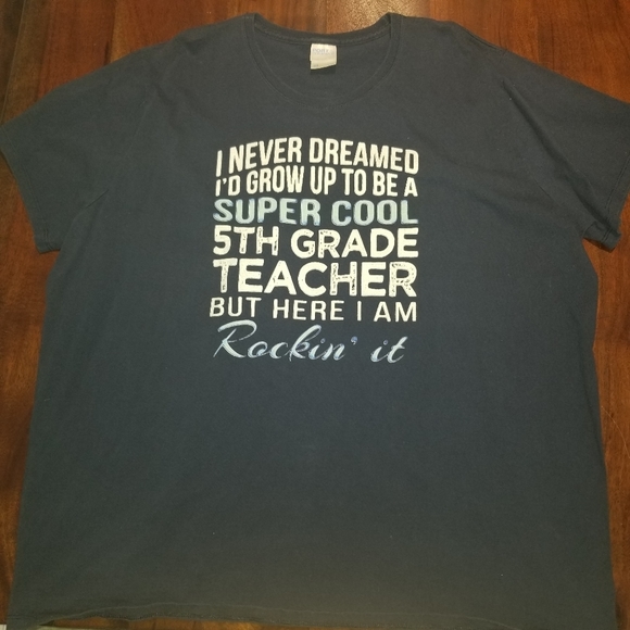 "Rockin' It" 5th Grade Teacher Tee - Picture 1 of 3